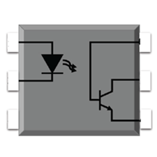 Photo Transistor Coupler, DIP6 Gullwing, Viso=5000Vrms, DC Input, 1 Channel, CTR=Min.10%, VCE(sat)=Max.0.4V, ton=Typ.3μs/Max.15μs, toff=Typ.3μs/Max.16μs, BVceo=80V (min.), Black Case, Max.65pcs/tube