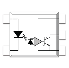 High Speed Logic Gate Photo Coupler, SOP5, Viso=3750Vrms, Data Rate=10Mbit/s, Vcc(max)=7V, Ift(max)=5mA, CMR=10000V/μs, Tphl/Tplh=75/75ns (max.), White Case, Max.3000pcs/reel